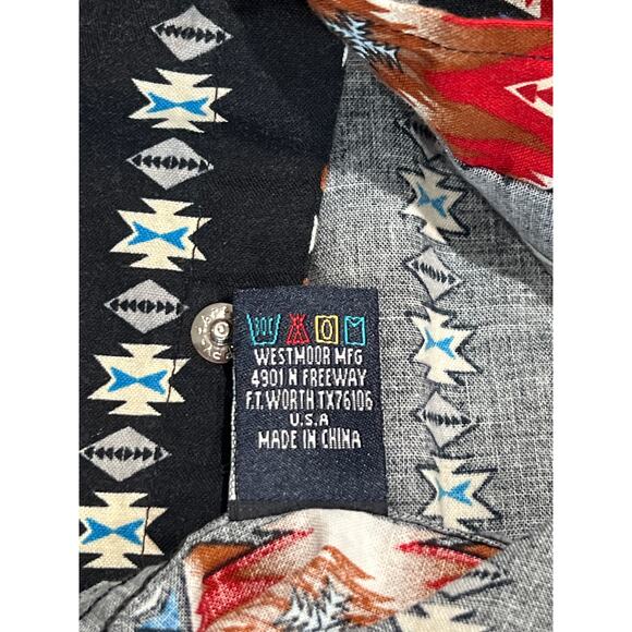 Vintage Panhandle Slim Men's Western Shirt Size L Button Down Pearl Snaps Texas - Picture 4 of 9